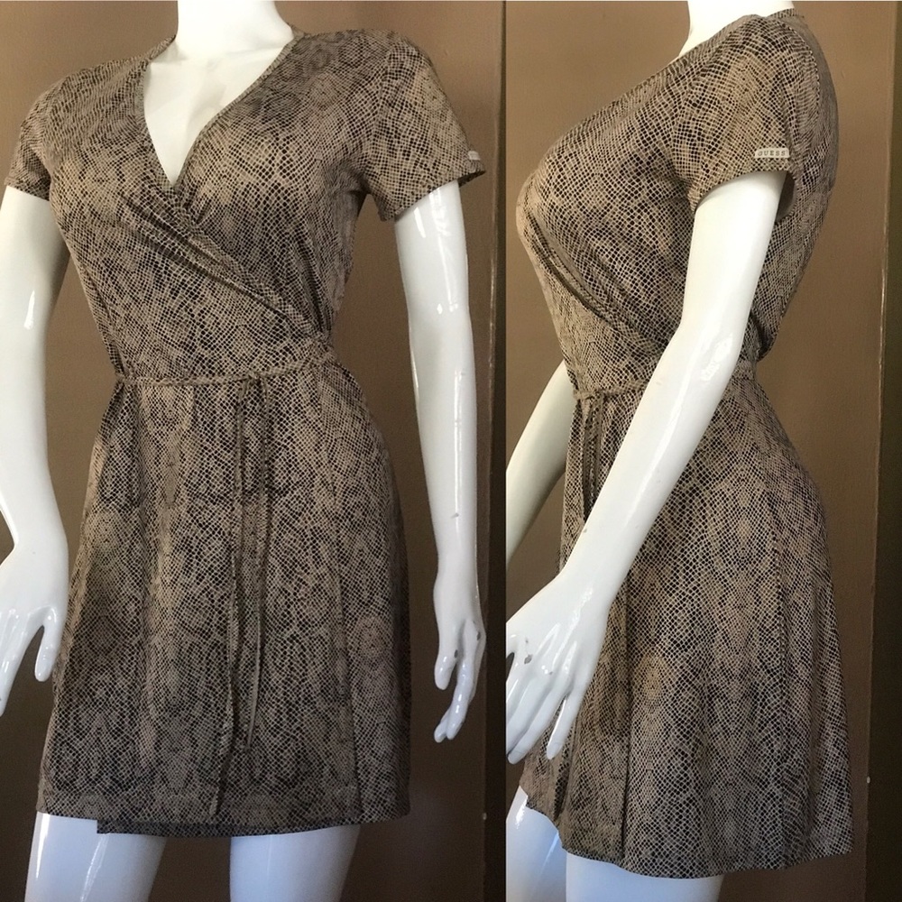Guess Multicolor Pattern Full Wrap Dress